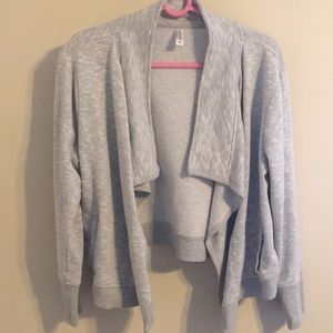 Exertek grey heather cardigan with POCKETS!